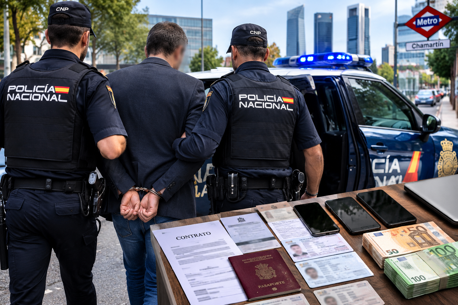 Detenido en Chamartín por una presunta estafa empresarial de 120.000 euros haciéndose pasar por CEO de una petrolera